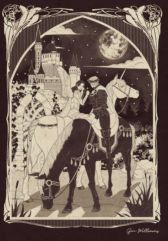 Holy and Dark Knight - Full Page Illustration