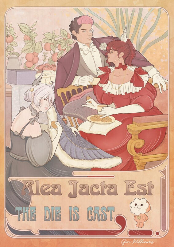 Mucha Gundam for Liv - Full Page Illustration