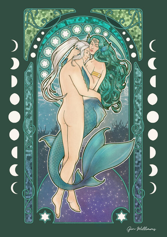 Rhine and Bach for Kit - Full Page Illustration Heavy Frame